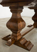 Country Italian Provincial Walnut Farmhouse Trestle Dining Table