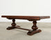 Grand Country French Oak Farmhouse Trestle Dining Table 7.5 Ft