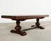 Grand Country French Oak Farmhouse Trestle Dining Table 7.5 Ft