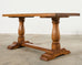 Country French Farmhouse Oak Trestle Dining Table