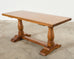 Country French Farmhouse Oak Trestle Dining Table