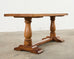 Country French Farmhouse Oak Trestle Dining Table