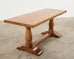 Country French Farmhouse Oak Trestle Dining Table