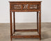 Chinese Export Bamboo Fretwork Square Center Table