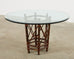 McGuire Organic Modern Bamboo Glass Top Dining Table