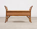 English Aesthetic Movement Bamboo Upholstered Bench Seat