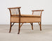 English Aesthetic Movement Bamboo Upholstered Bench Seat