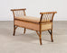 English Aesthetic Movement Bamboo Upholstered Bench Seat