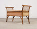 English Aesthetic Movement Bamboo Upholstered Bench Seat