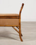 English Aesthetic Movement Bamboo Upholstered Bench Seat