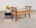 English Aesthetic Movement Bamboo Upholstered Bench Seat