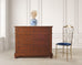 English Faux Bamboo Aesthetic Movement Marble Top Commode Dresser