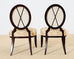 Set of Eight Barbara Barry Oval X-Back Dining Chairs