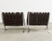 Pair of Midcentury Barcelona Chairs After Ludwig Mies Van der Rohe