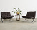 Pair of Midcentury Barcelona Chairs After Ludwig Mies Van der Rohe