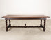 19th C. French Louis XVIII Style Oak Barley Twist Dining Table 7 Ft