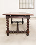 19th C. French Louis XVIII Style Oak Barley Twist Dining Table 7 Ft