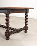 19th C. French Louis XVIII Style Oak Barley Twist Dining Table 7 Ft