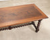 19th C. French Louis XVIII Style Oak Barley Twist Dining Table 7 Ft