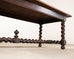 19th C. French Louis XVIII Style Oak Barley Twist Dining Table 7 Ft