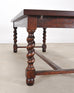 Country French Farmhouse Barley Twist Dining Table Extends 10 Ft