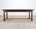 Country French Farmhouse Barley Twist Dining Table Extends 10 Ft