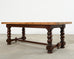 Country English Walnut Farmhouse Barley Twist Dining Table