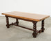Country English Walnut Farmhouse Barley Twist Dining Table