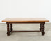 Country English Walnut Farmhouse Barley Twist Dining Table