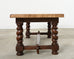 Country English Walnut Farmhouse Barley Twist Dining Table