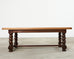 Country English Walnut Farmhouse Barley Twist Dining Table