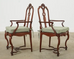 Set of Ten English Chippendale Style Mahogany Dining Chairs