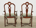 Set of Ten English Chippendale Style Mahogany Dining Chairs