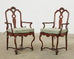 Set of Ten English Chippendale Style Mahogany Dining Chairs