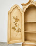 Venetian Style Chinoiserie Decorated Parcel Gilt Secretary