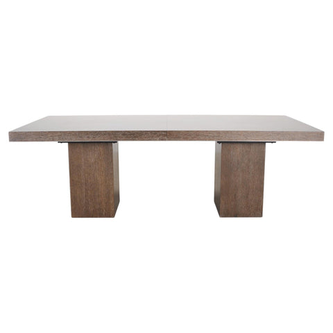Bernhardt Linea Cerused Oak Modern Pedestal Dining Table 7.5 Ft