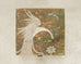 Chinese Qing Style Painted Exotic Birds Leather Trunk Table