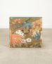 Chinese Qing Style Painted Exotic Birds Leather Trunk Table