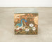 Chinese Qing Style Painted Exotic Birds Leather Trunk Table