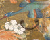 Chinese Qing Style Painted Exotic Birds Leather Trunk Table