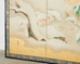 Japanese Showa Four Panel Screen Snowy Winter Landscape