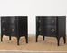 Pair of Scala Luxury Trapu Lacquered Bow Front Commode Chests