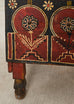 Moorish Middle Eastern Painted Wood Blanket Chest