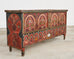 Moorish Middle Eastern Painted Wood Blanket Chest