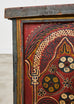 Moorish Middle Eastern Painted Wood Blanket Chest