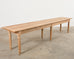 Country French Bleached Oak Pine Farmhouse Harvest Dining Table