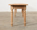 Country French Bleached Oak Pine Farmhouse Harvest Dining Table