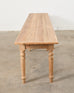 Country French Bleached Oak Pine Farmhouse Harvest Dining Table