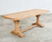 Country French Bleached Oak Farmhouse Trestle Dining Table