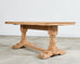 Country French Bleached Oak Farmhouse Trestle Dining Table